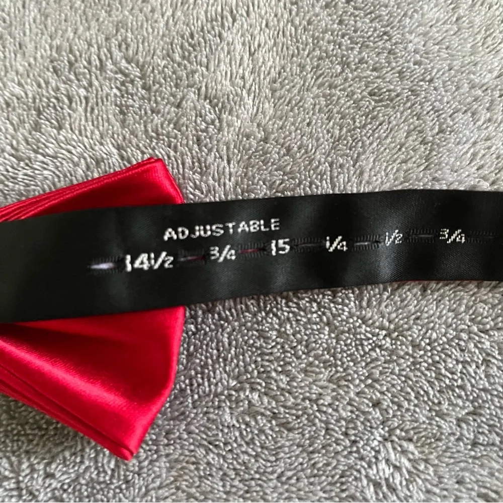 Red Satin Bow Tie Mens Adjustable Formal Bowtie Apt 9 Pre-tied
